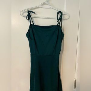 Dark green a line mini dress